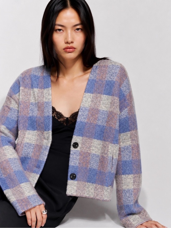 REVOLVE Sweaters - Revolve JOHN + JENN Opalite Plaid Oversized Cardigan Sweater Size S